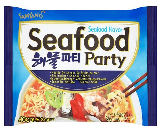 Лапша с морепродуктами Seafood Party Samyung 125г