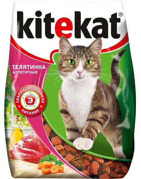 Корм для кошек Kitekat аппетитная телятинка 350г