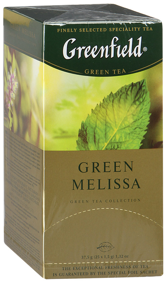 Чай Гринфилд Грин Мелисса зеленый 25 пакетиков