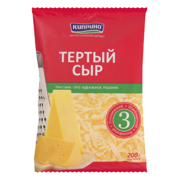 Сыр тертый Три сыра Киприно 200г