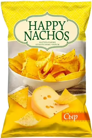 Чипсы Happy Nachos кукурузные с сыром 150г