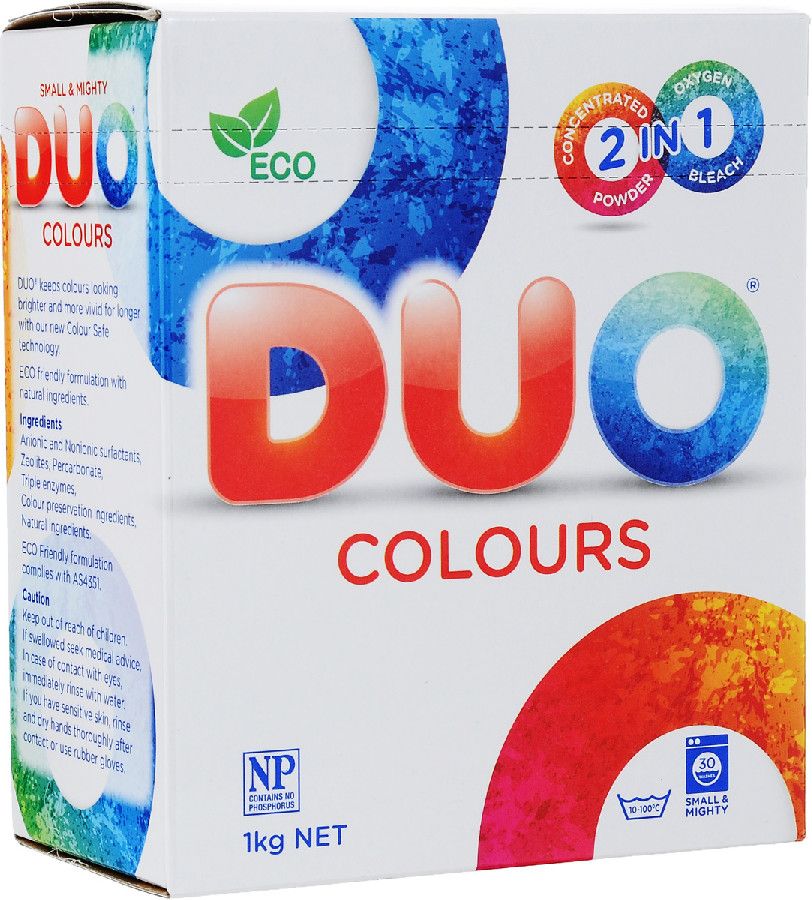Порошок стиральный DUO Colours концентрированный 1кг 