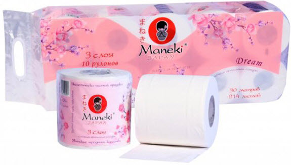 Бумага туалетная Maneki Sakura 3сл 30м