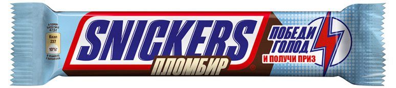 Шоколадный батончик Snickers Пломбир 81г