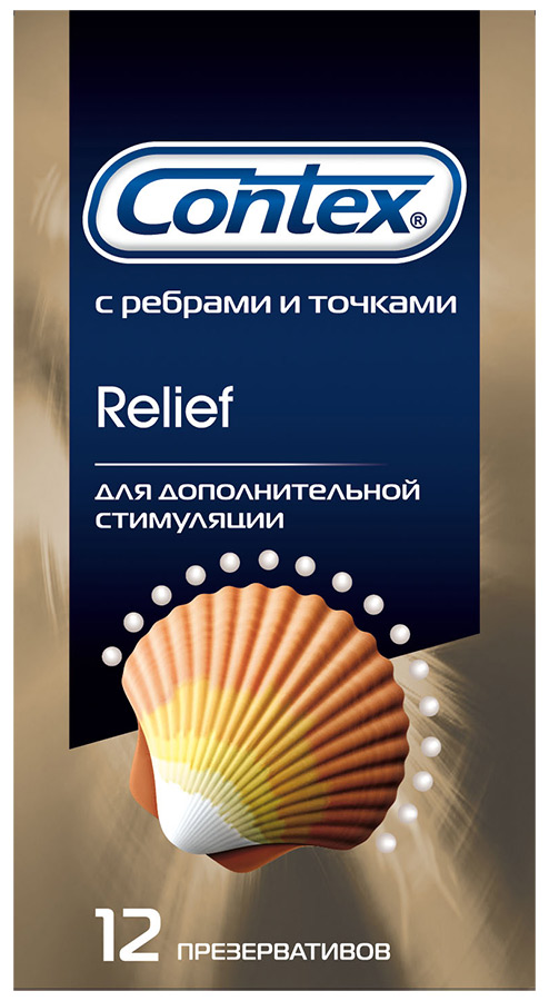 Презервативы Contex Relief Ребра/Точки 12шт  