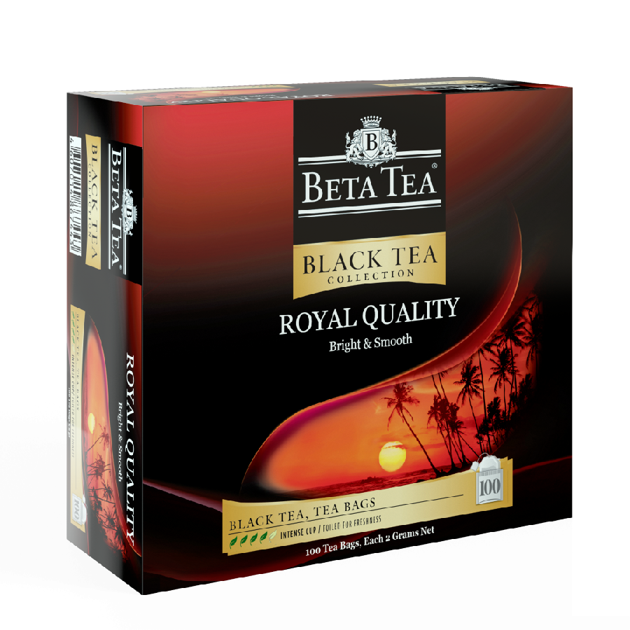 Чай черный Бета Королевское качество 100 пакетиков 
