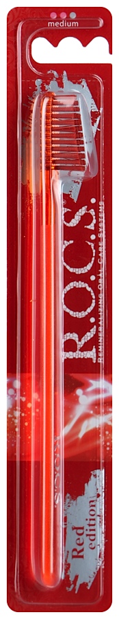 Зубная щетка ROCS Red Edition Classic средняя