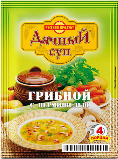 Суп грибной с вермишелью Дачный Русский продукт 60г