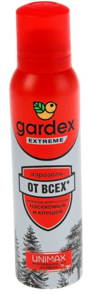 Аэрозоль от клещей и насекомых Gardex Extreme 150мл