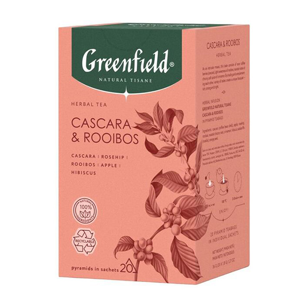 Чай травяной Greenfield Cascara & Rooibos 20 пирамидок