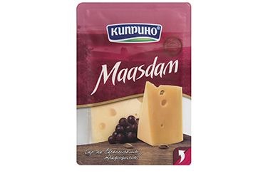 Сыр Маасдам нарезка Киприно 50% 125г