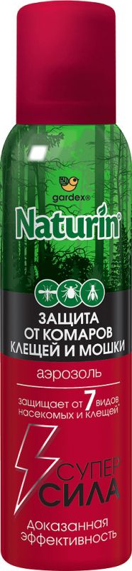 Аэрозоль от комаров/мошек/клещей Gardex Naturin 100мл 