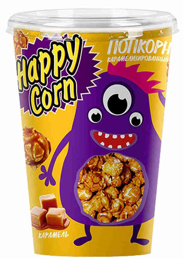 Попкорн Happy Corn карамель 85г