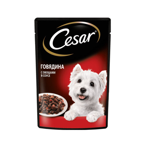 Корм для собак Cesar говядина с овощами 85г