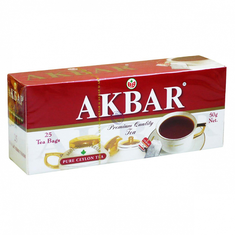 Чай Акбар 25 пакетиков черный