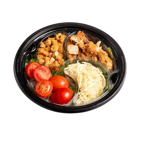 Салат Цезарь с курицей с горчичной заправкой 120/30г