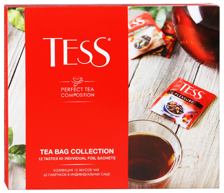 Набор чая Tess 12 вкусов 60 пакетиков 