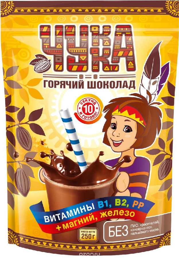Какао Чукка горячий шоколад 250г п/п