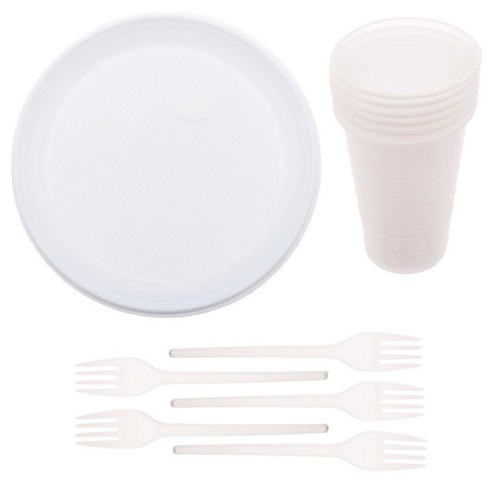 Набор одноразовой посуды на 5 персон Самбери Промо