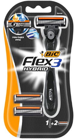 Станок для бритья Bic Flex 3 Hybrid + 2 кассеты