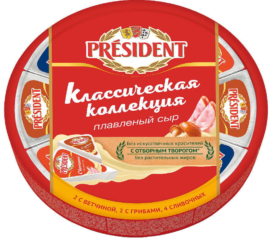 Сыр плавленый Классическая коллекция President 140г