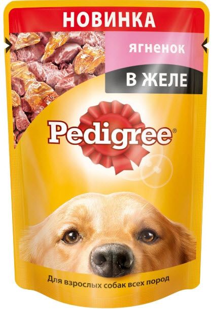 Корм для собак Pedigree ягненок желе 85г 
