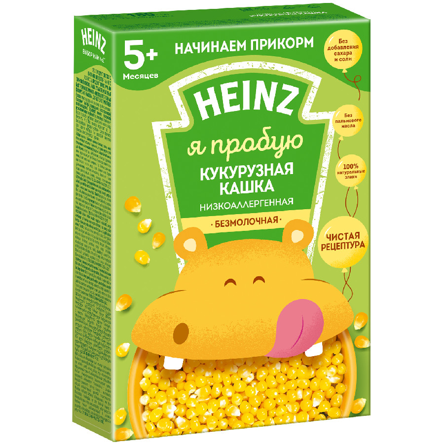 Каша Heinz безмолочная кукурузная с 5 месяцев 180г