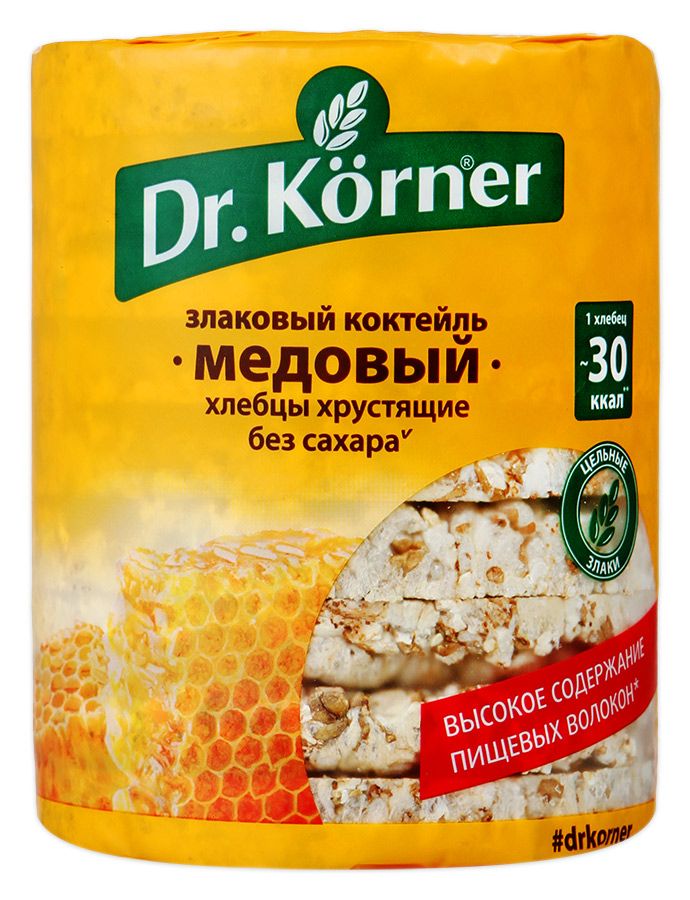Хлебцы Dr.Korner злаковый коктейль медовый 100г