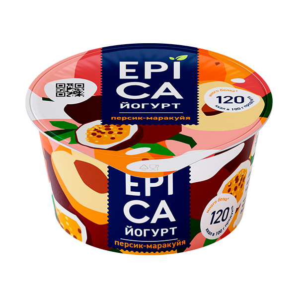 Йогурт Эпика 4,8% персик-маракуйя 130г