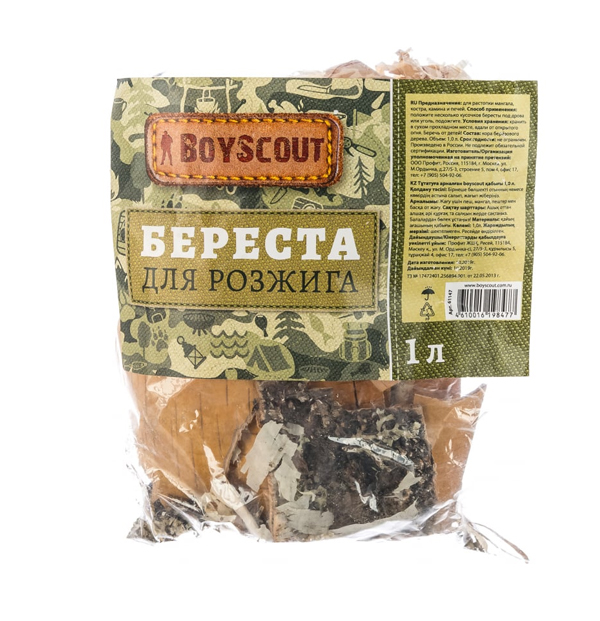 Береста д/розжига 1л BOYSCOUT