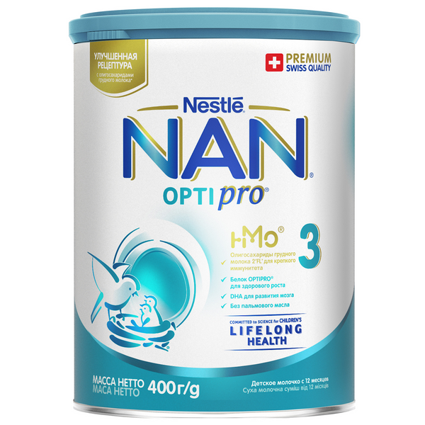 Cмесь Nan Optipro 3 с 12 месяцев 400г