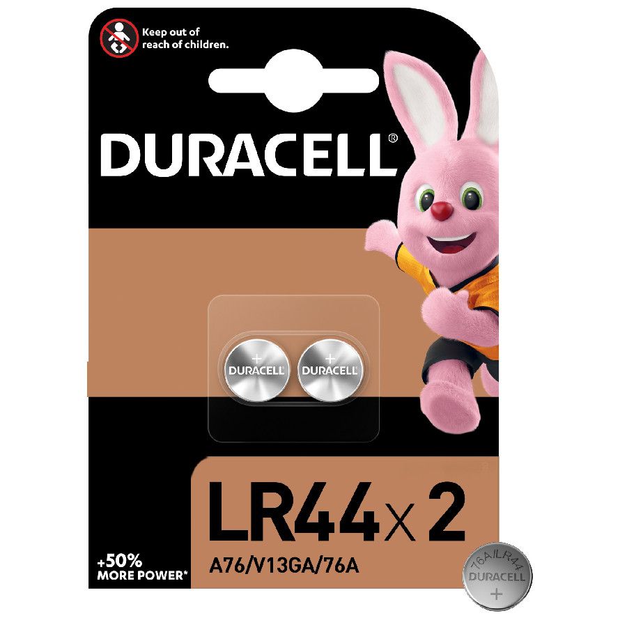 Элемент питания Duracell 1.5V LR44 2шт