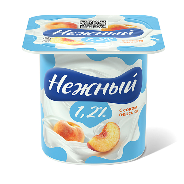 Йогуртный продукт Нежный 1,2% персик 100г 