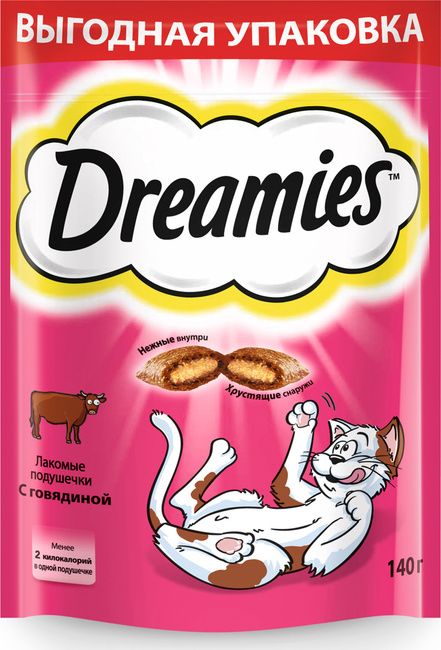 Лакомство для кошек Dreamies с говядиной 140г 