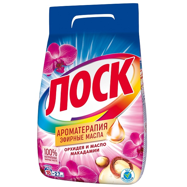 Порошок стиральный Losk Ароматерапия Орхидея и Масло Макадамии 2,7 кг 