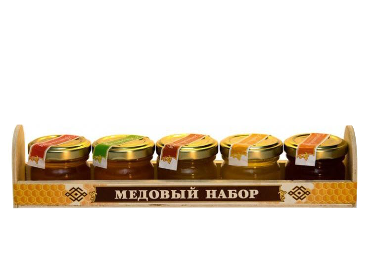 Мёд набор Башкирские пасеки 5*40г 