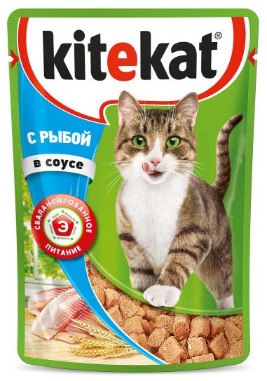 Корм для кошек Kitekat рыба в соусе 85г 