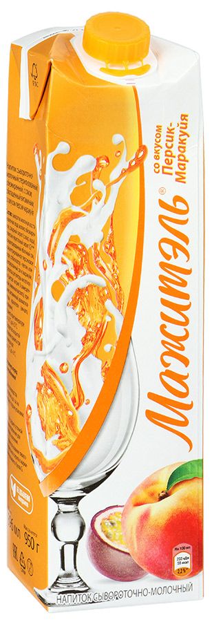 Напиток молочно-соковый Мажитэль персик-маракуйя 0,95л