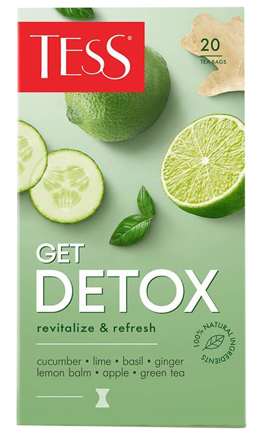 Чай зеленый Tess Get Detox 20 пакетиков