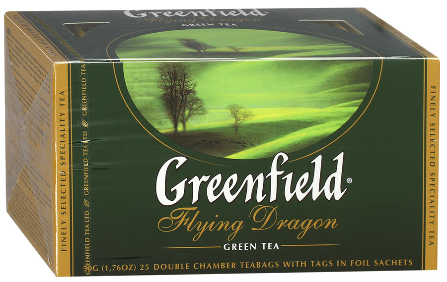 Чай Гринфилд Флаинг Драгон зеленый 25 пакетов