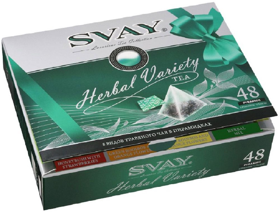 Чай Svay Herbal Variety 8 видов травяной 48 пакетиков  