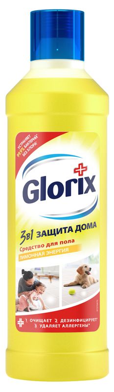 Средство чистящее для пола Glorix Лимонная энергия 1л