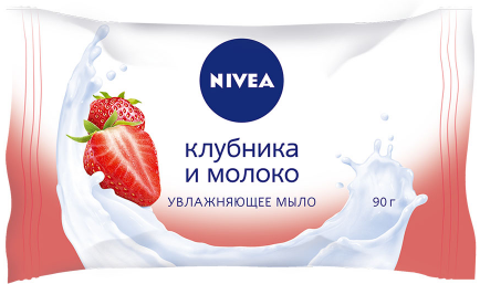 Мыло Nivea Клубника/Молоко 90г