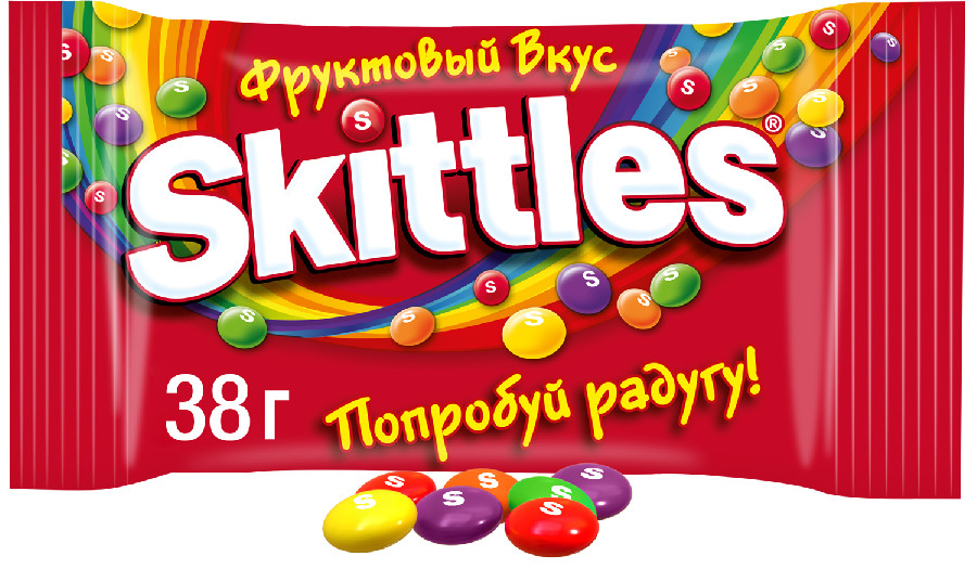 Конфеты жевательные Skittles фрукты 38г      