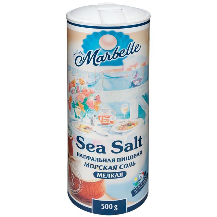 Соль морская натуральная мелкая Marbelle 500г