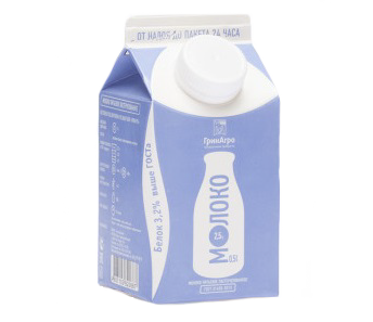 Молоко 2,5% 0,5л ГринАгро