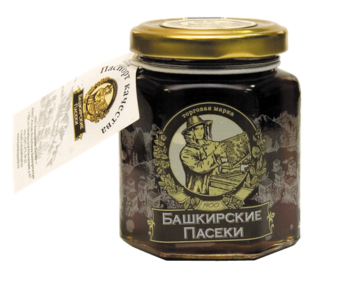 Мёд гречишный призма 350г Башкирские пасеки