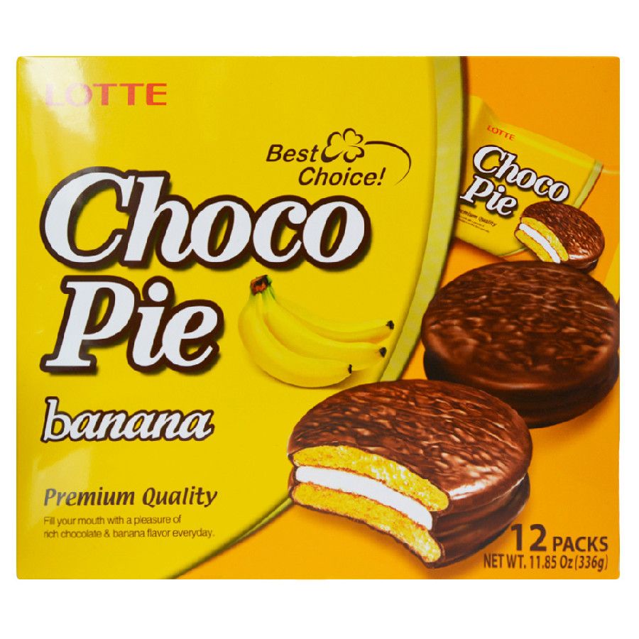 Бисквит Choco Pie банан 12шт Lotte