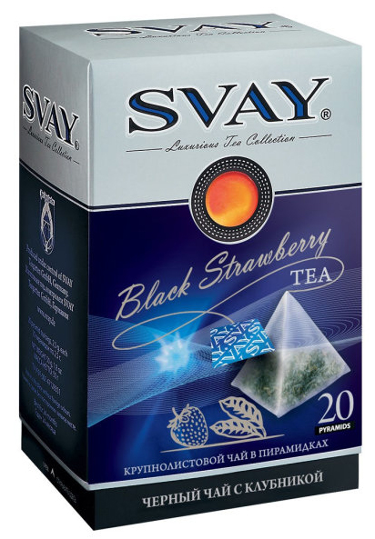 Чай черный Svay Цейлонский клубника 20 пирамидок
