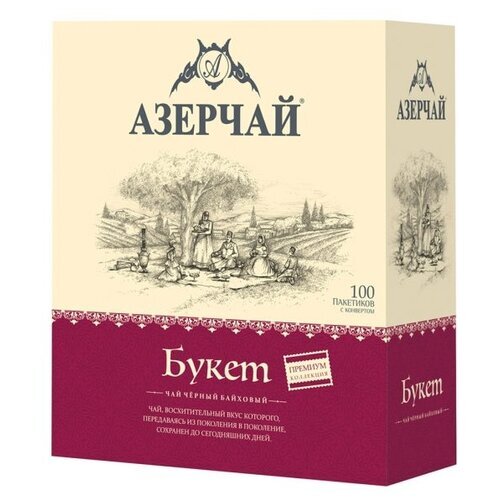 Чай черный листовой Азерчай Premium Букет 100г